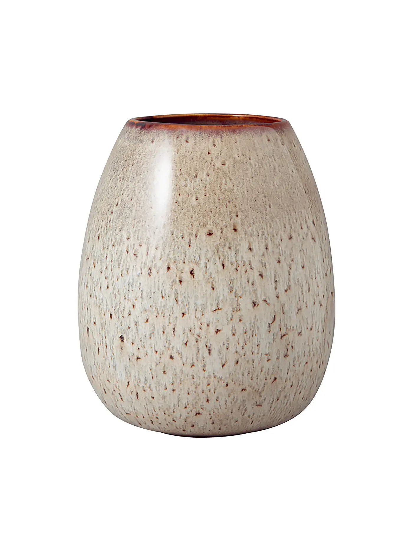LIKE BY VILLEROY & BOCH | Lave Home Vase Egg Shape, 14,5x14,5x17,5cm, Beige | 